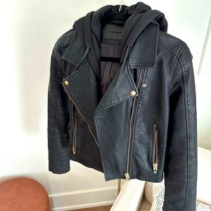 BLANK NYC faux leather moto jacket